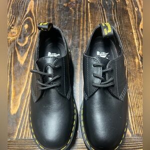 Dr. Martens Audrick 3-Eye Nappa Leather Platform shoe In Black Size 7
